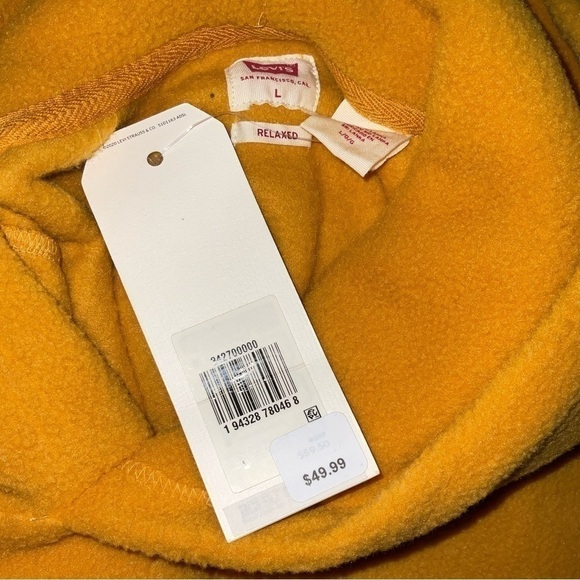 Levi Strauss and Co. Orange Pull over Sweater S/M/L NWT - Picture 6 of 7